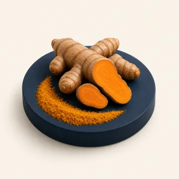 Representación 3D de Cúrcuma, ingrediente de Feronex